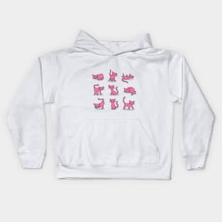 Pink Cats Kids Hoodie